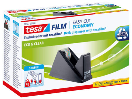 tesa Dévidoir de bureau Eco & Clear + ruban adhésif tesa Eco