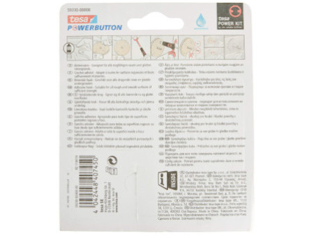 tesa Powerbutton Crochet adhésif Classic, rond