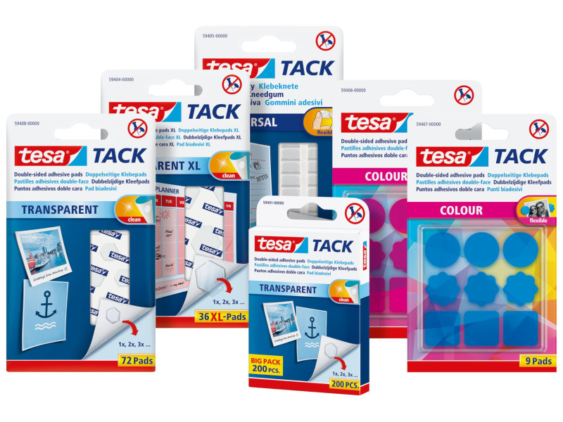 tesa TACK Pastilles adhésives Big Pack, transparent