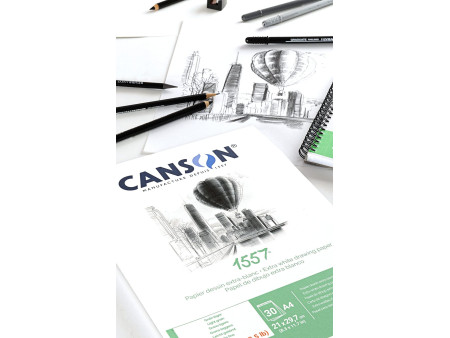CANSON Bloc à dessin 1557, A4, 180 g/m2, 30 feuilles