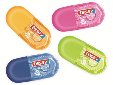 tesa ecoLogo Mini roller de correction jetable, 5 mm x 6 m