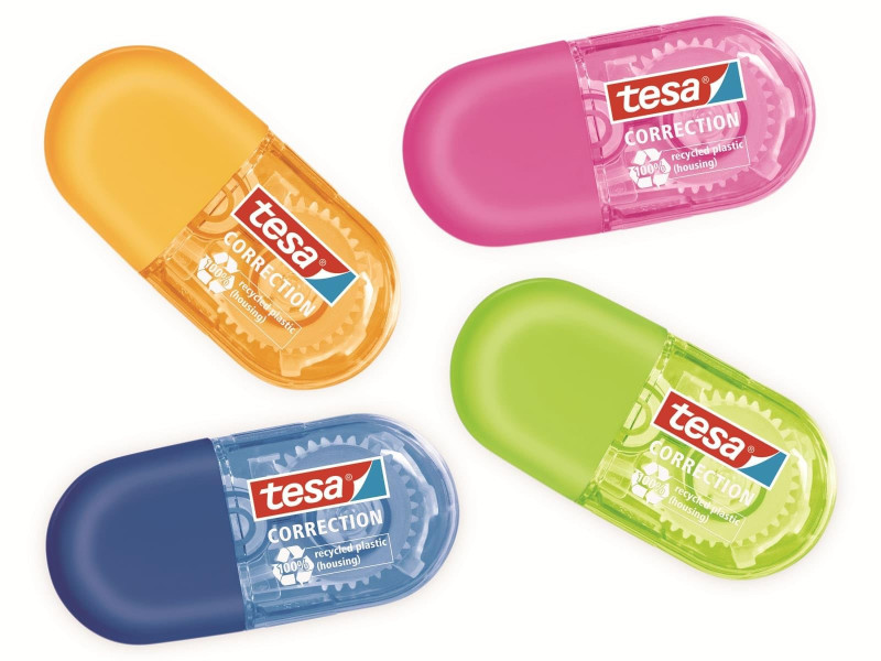 tesa ecoLogo Mini roller de correction jetable, 5 mm x 6 m