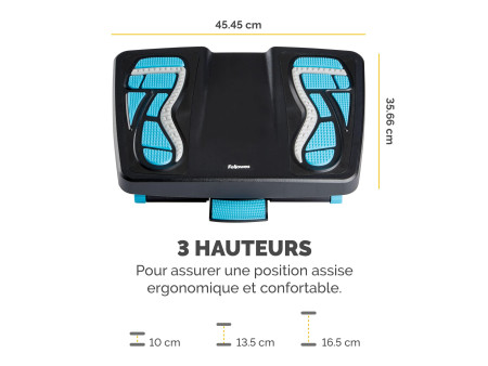 Fellowes Repose-pied Energizer, en plastique, noir