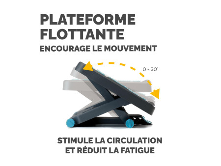 Fellowes Repose-pied Energizer, en plastique, noir