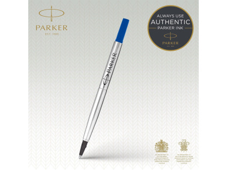 PARKER Recharge QUINK pour rollerball, tracé: M, bleu