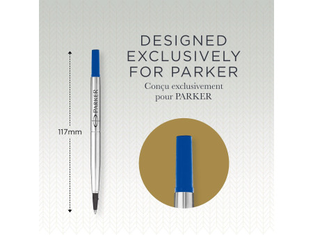 PARKER Recharge QUINK pour rollerball, tracé: M, bleu