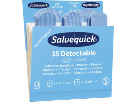 CEDERROTH Recharge Salvequick, pansement détectable bleu