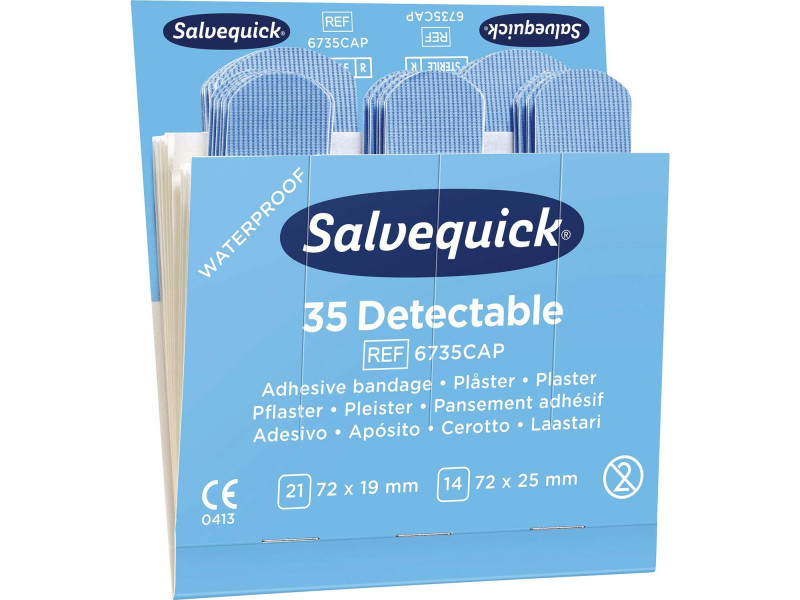 CEDERROTH Recharge Salvequick, pansement détectable bleu