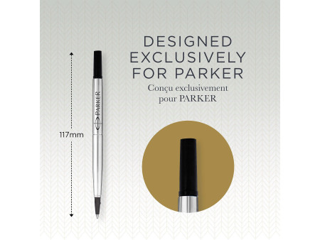 PARKER Recharge QUINK pour rollerball, tracé: M, noir