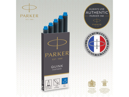PARKER Cartouches d'encre longues QUINK, bleu royal