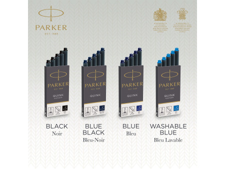 PARKER Cartouches d'encre longues QUINK, bleu royal