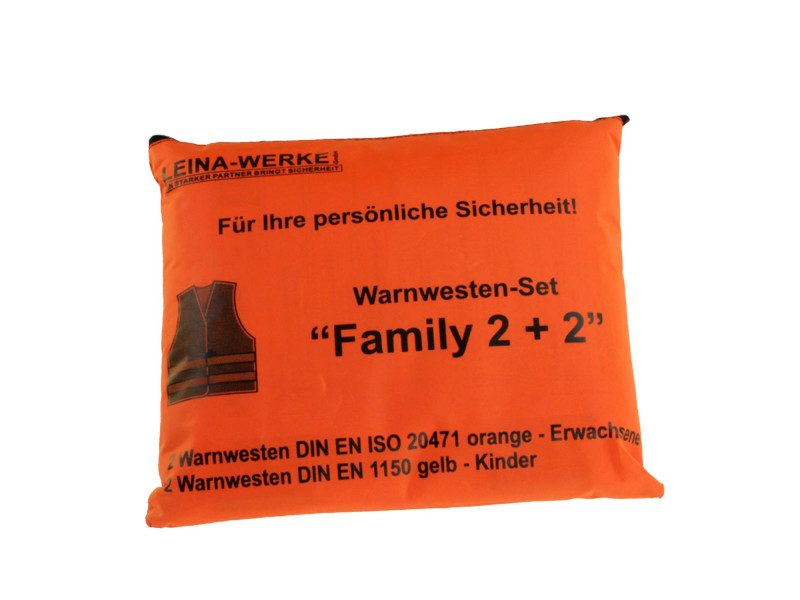 LEINA Set de 4 gilets de sécurité/gilets de signalisation