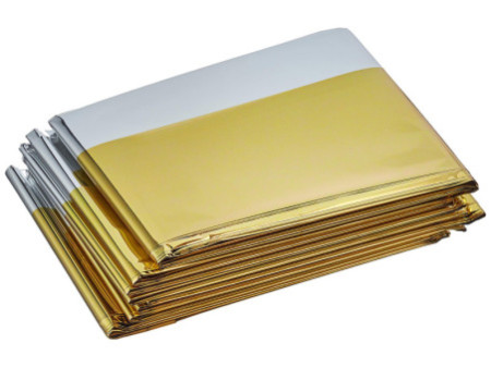 LEINA Couverture de survie, 1600 x 2100 mm, argent / or