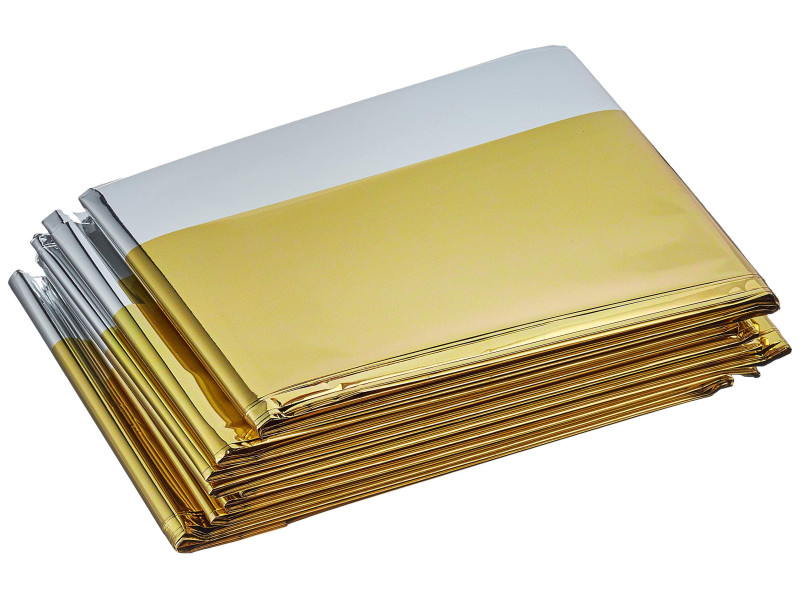 LEINA Couverture de survie, 1600 x 2100 mm, argent / or
