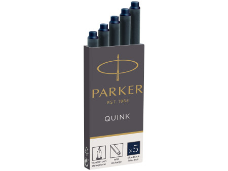 PARKER Cartouches d'encre longues QUINK, bleu-noir