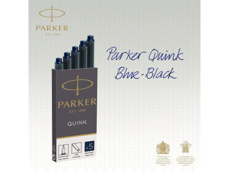 PARKER Cartouches d'encre longues QUINK, bleu-noir