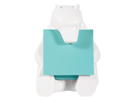 Post-it Distributeur Z-Notes Super Sticky 'BEAR', blanc