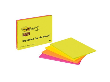 Post-it Bloc-note Super Sticky Meeting Notes, 152 x 101 mm