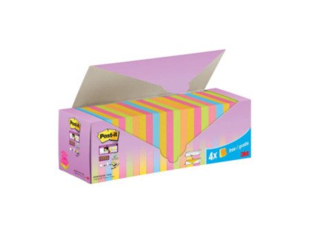 Post-it Bloc-note Super Sticky Z-Notes, 76 x 76 mm, 20+4