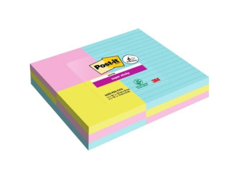 Post-it Bloc-note adhésif Super Sticky Notes, pack promo