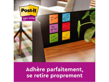 Post-it Bloc-note adhésif Super Sticky Notes, 76 x 76 mm