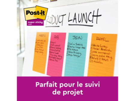 Post-it Bloc-note adhésif Super Sticky Notes, 101 x 101 mm