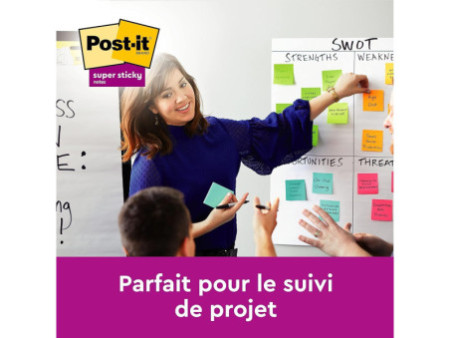 Post-it Bloc-note adhésif Super Sticky Notes, 127 x 76 mm