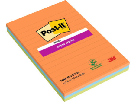 Post-it Bloc-note adhésif Super Sticky Notes, 101 x 152 mm