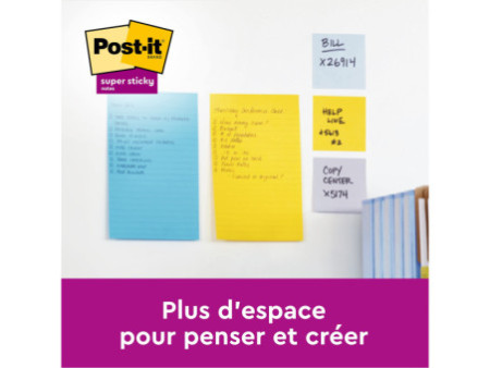Post-it Bloc-note adhésif Super Sticky Notes, 101 x 152 mm