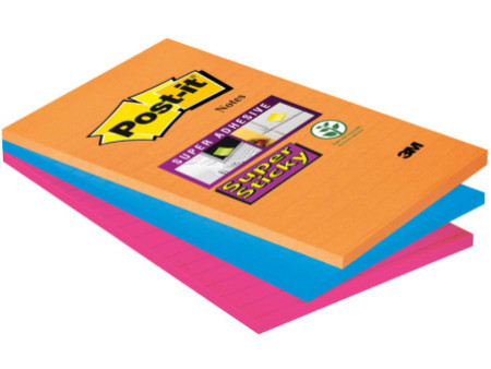 Post-it Bloc-note adhésif Super Sticky Notes, 101 x 152 mm