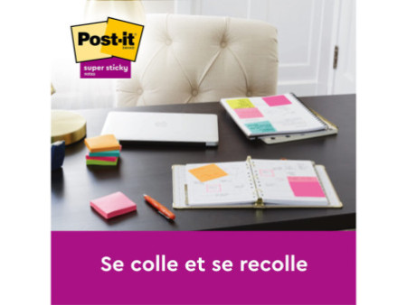 Post-it Bloc-note adhésif Super Sticky Notes, 76 x 76 mm