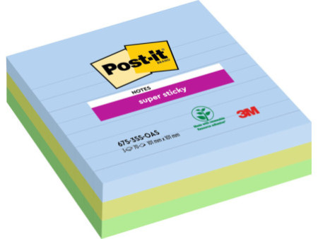 Post-it Bloc-note adhésif Super Sticky Notes, 101 x 101 mm