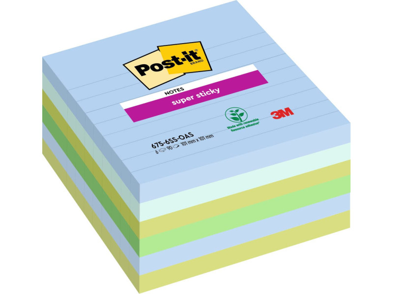 Post-it Bloc-note adhésif Super Sticky Notes, 101 x 101 mm