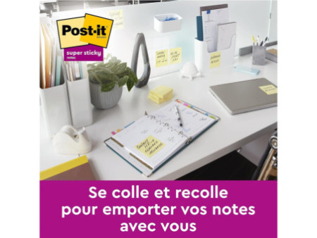 Post-it Bloc-note adhésif Super Sticky Notes, 76 x 76 mm