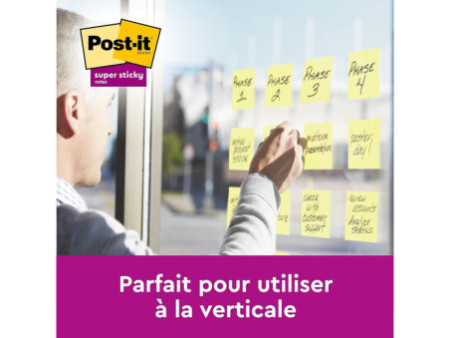Post-it Bloc-note adhésif Super Sticky Notes, 76 x 76 mm
