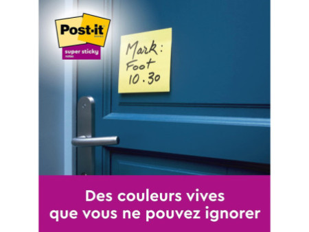 Post-it Bloc-note adhésif Super Sticky Notes, 76 x 76 mm