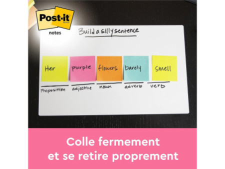 Post-it Bloc-note adhésif, 127 x 76 mm, Energetic Collection