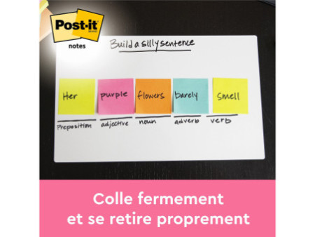 Post-it Bloc-note adhésif Notes, 76 x 76 mm, Poptimistic