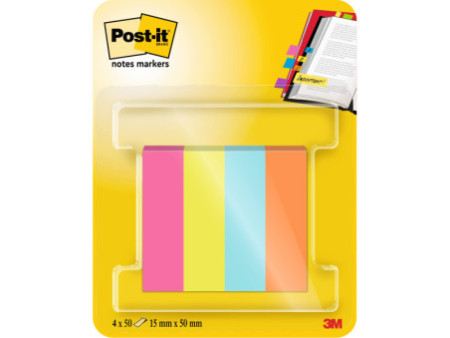 Post-it Marque-page Page Marker, 15 x 50 mm, Poptimistic