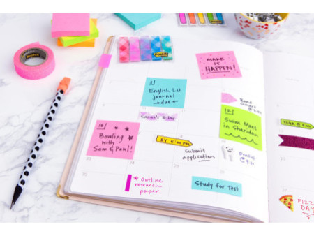 Post-it Bloc-note adhésif Notes, 127 x 76 mm, rose flamant