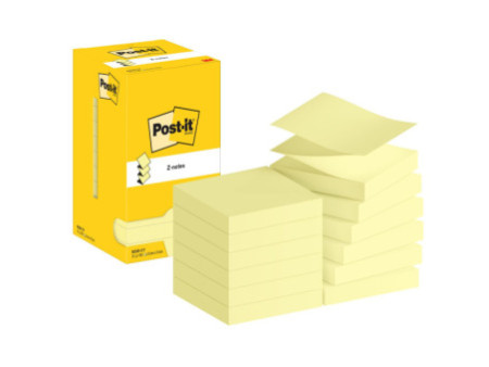Post-it Bloc-note adhésif Z-Notes, 76 x 76 mm, jaune