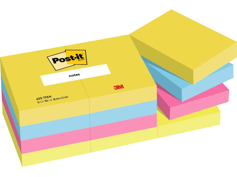 Post-it Bloc-note adhésif, 51 x 38 mm, Energetic Collection