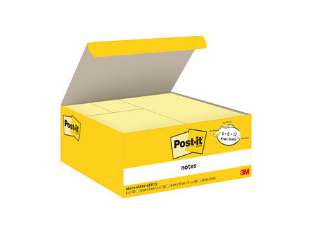 Post-it Bloc-note adhésif, pack avantage, jaune