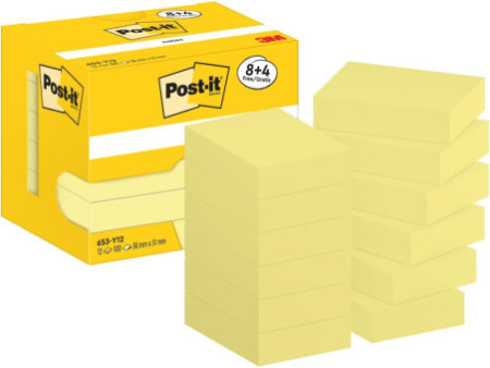 Post-it Bloc-note adhésif, 51 x 38 mm, jaune