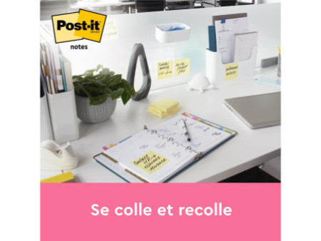 Post-it Bloc-note adhésif, 51 x 76 mm, jaune
