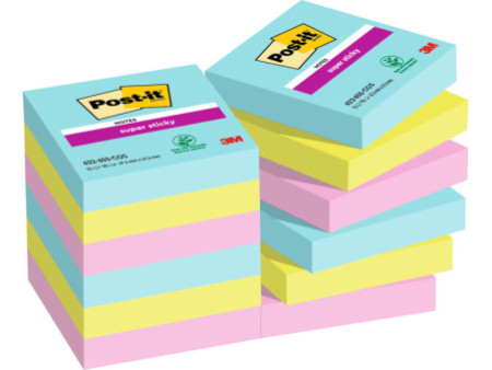 Post-it Bloc-note adhésif Super Sticky Notes, 47,6 x 47,6 mm