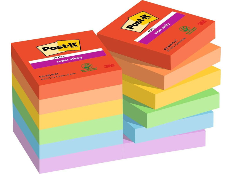 Post-it Bloc-note adhésif Super Sticky Notes, 47,6 x 47,6 mm