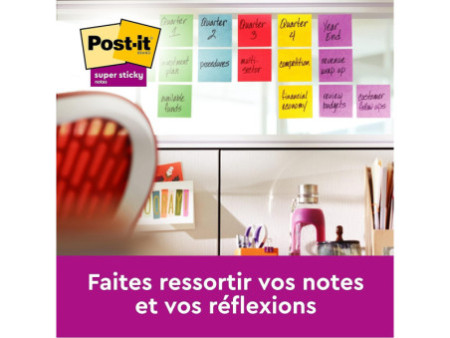 Post-it Bloc-note adhésif Super Sticky Notes, 47,6 x 47,6 mm