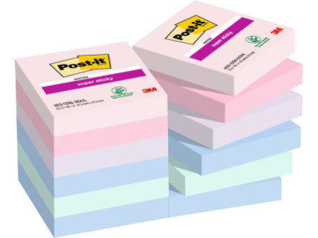Post-it Bloc-note adhésif Super Sticky Notes, 47,6 x 47,6 mm