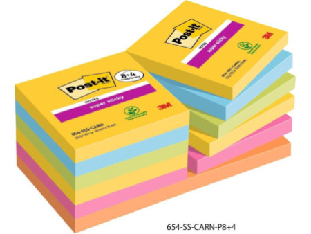 Post-it Bloc-note adhésif Super Sticky Notes, 76 x 76 mm